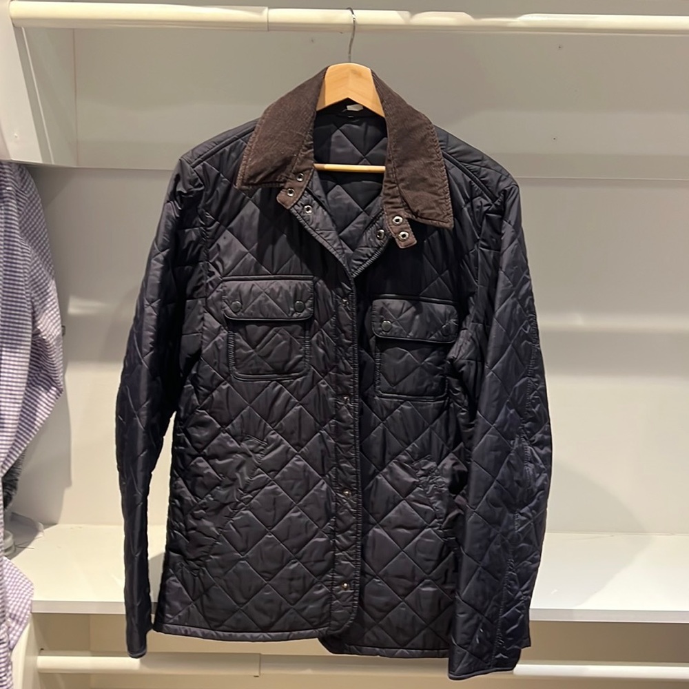 Barbour jacket dark blue size L